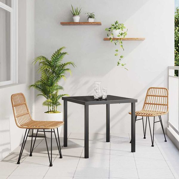 vidaXL Záhradný jedálenský set 3 pcs Hnedá