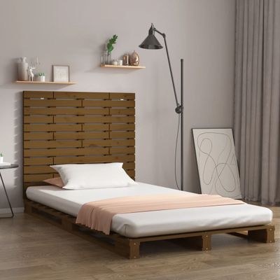 vidaXL Nástenné čelo postele medovohnedé 81x3x91,5 cm masívna borovica