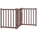 vidaXL Brána pre psa skladacia 3 panely 150 cm masívne jedľové drevo