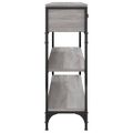 vidaXL Konzolový stolík sivý sonoma 100x25x75 cm kompozitné drevo