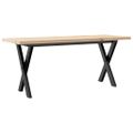 vidaXL Konferenčný stolík v tvare X 110x40x45,5 cm borovica a oceľ