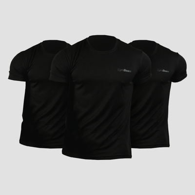 Tričko TRN 3Pack Black - GymBeam, veľkosť S - 3pack