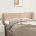 vidaXL Čelo postele so záhybmi kapučínové 147x23x78/88 cm umelá koža