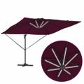 vidaXL Slnečník Bordeaux červená 286 x 284 x 270 cm Hliník a polyester