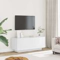vidaXL TV skrinka lesklá biela 100x35x40 cm spracované drevo