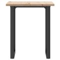 vidaXL Jedálenský stolík v tvare O 60x60x75,5 cm borovica a oceľ