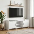 vidaXL TV skrinka 130 x 33 x 47 cm Biela Kompozitné drevo