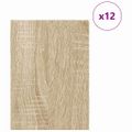 vidaXL Dekoračné panely 12 ks Dub sonoma 30 x 42 x 0,27 cm