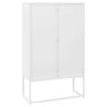vidaXL Vysoká skrinka biela 80x35x135 cm oceľ