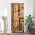 vidaXL Highboard 2 ks Staré drevo 69,5 x 34 x 180 cm