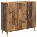 vidaXL Servírovacia skriňa Staré drevo 89 x 34,5 x 80 cm