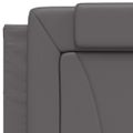 vidaXL Posteľ Viana s matracom sivá 90x200 cm umelá koža