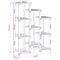 vidaXL Stojan na rastliny Biela 85 x 30 x 114,5 cm