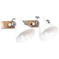 vidaXL Industriálna nástenná lampa biela 45x25 cm E27