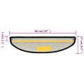 vidaXL Schodové rohože 10 ks 56x17x3 cm antracitové polkruhové