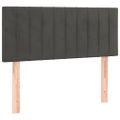 vidaXL Čelo postele tmavosivé 100x5x78/88 cm zamat