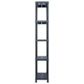 vidaXL Regál s úložnými poličkami čierny 60x30x180 cm plastový 125 kg