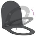 vidaXL WC sedadlo Antracitová 47 x 36 x 3,4 cm Duroplast
