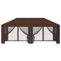vidaXL Kryt altánku s bočnými stenami 6 x 3 m Hnedá Polyester 190 gsm