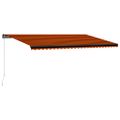 vidaXL Ručne zaťahovacia markíza 600x300 cm oranžová a hnedá
