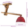 vidaXL Závesná lampa 25 W šmuhovaná červená 105x30x65-108cm E27