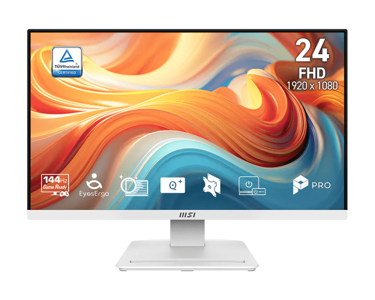 MSI monitor PRO MP241W E14V 23,8" VA/FHD/144Hz/1ms/HDMI/DP/bílá Monitor, 23,8" Full HD, 144Hz, VA panel, 1ms MPRT, AMD FreeSync, Anti-Flicker, Less Blue Light, VESA, HDMI, DisplayPort