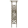 vidaXL Pergola s bránkou 116x40x204 cm sivá masívne jedľové drevo