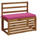 vidaXL Vankúš na lavičku SOEST 100% polyester Ružová 80 x 40 x 5 cm