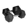 Pogumované liatinové činky HEX 2x10 kg REBEL ACTIVE RBA-2325-10