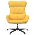 vidaXL Relaxačné kreslo s podnožkou horčicovo-žlté látka