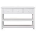 vidaXL Komoda biela 115x30x76 cm drevená