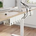 vidaXL Úložný box na káble pod stôl 2 ks Biela 43 x 10 x 10 cm Oceľ