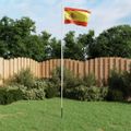 vidaXL Španielska vlajka a stĺp 6,2 m hliníkový