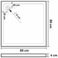 vidaXL Sprchové vaničky 80 x 80 x 4 cm ABS