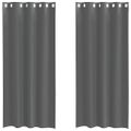 vidaXL Voálové závesy s priechodkami 2 ks tmavosivé 140x225 cm