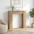 vidaXL Rám krbu Dub artisan 100 x 20 x 100 cm Kompozitné drevo