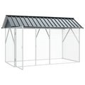 vidaXL Klietka pre vtákov Antracitová 227 x 112 x 141 cm