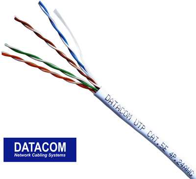 DATACOM UTP Cat5e PVC kábel 305m (drôt), biely