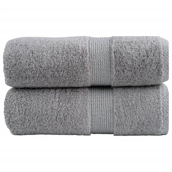 vidaXL Prémiové umývacie utierky SOLUND 2 ks sivé 30x30 cm 600 g/m²
