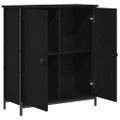 vidaXL Servírovacia skriňa Čierny dub 70 x 30 x 80 cm Kompozitné drevo