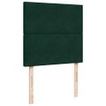 vidaXL Posteľný rám boxsping s matracom tmavozelený 90x200 cm zamat