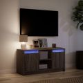 vidaXL TV stolík s LED hnedý dub 100x34x50 cm kompozitné drevo