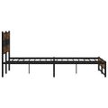 vidaXL Kovový posteľný rám bez matraca dymový dub 200x200 cm