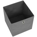vidaXL Úložné boxy 4 ks, netkaná textília 28x28x28 cm, sivé