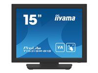 LED monitor - 15" - dotyková obrazovka - 1024 x 768 - VA - 350 cd/m² - 2500:1 - 18 ms - HDMI, VGA, DisplayPort - reproduktory - černá, matná