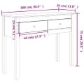vidaXL Konzolový stolík 100x35x75 cm masívne borovicové drevo