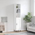vidaXL Vysoká skrinka biela 34,5x34x180 cm spracované drevo