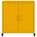 vidaXL Komoda horčicovožltá 68x39x72 cm oceľ