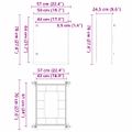 vidaXL Ovládacia skriňa Sivá 57 x 24,5 x 70 cm ABS plast
