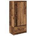 vidaXL skriňa so zásuvkou Old Wood 55,5x34x119,5 cm Engineered Wood